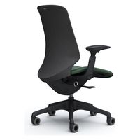 オカムラ スフィア ハイバック ハンガー無 可動肘 ウレタンキャスター 張地インターロック 黒×ダークグリーン CT4CFA FXW5 1脚（直送品）