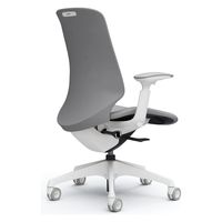 オカムラ スフィア ハイバック ハンガー無 可動肘 ウレタンキャスター 張地リネット 白×グレー CT4CFC FRU3 1脚（直送品）