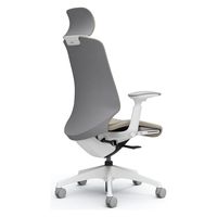 オカムラ スフィア EXハイ ハンガー無 可動肘 ナイロンキャスター 張地リネット 白×ベージュ CT4EAC FRU7 1脚（直送品）