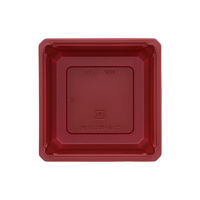 【ケース販売】弁当容器 ワン折小隅 底 40A 重 赤 004430068 1ケース(50枚入×8袋 合計400枚)（直送品）