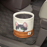 【カー用品】ボンフォーム ゴミ箱 フェリシモ猫部 ＦＮひょっこり子猫 17.5x17.5x18 ブラック 7252-43BK 1個（直送品）