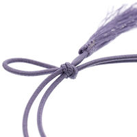 ノーブランド 【ケース販売】カラーゴム 彩ゴム房 2重 片花結び 58cm 藤 001510112（直送品）