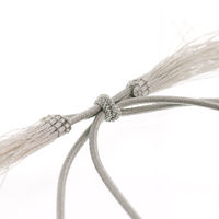 ノーブランド 【ケース販売】カラーゴム 彩ゴム房 2重 38cm グレー 001510121 1ケース(50本入×20袋 合計1000本)（直送品）