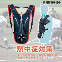 ブレイン ＢＲー６８８電動ファン付リュック審判用ファンパッドフルセット　1セット（直送品）