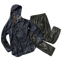 Makku（マック） くるっとパックレインスーツ　ネイビー×ブラック　Mサイズ　AS-7660　1着（直送品）