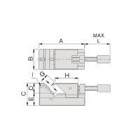 ジーネット GIGA ギガ・セレクション ステンレス製精密バイス GSVE50 1台（直送品）