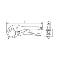 ジーネット GIGA ギガ・セレクション 溶接ハンドプライヤ GS261265A 1セット(5個)（直送品）