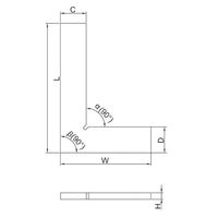 INSIZE インサイズ 90°平型スコヤ 4791-150 1個（直送品）