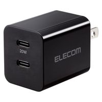 USB充電器 タイプC PD 20W USB-C×2 スマホ タブレット充電 ブラック MPA-ACCP35BK エレコム 1個（直送品）
