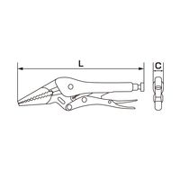 ジーネット GIGA ギガ・セレクション ハンドプライヤ ロングノーズカッタ付 GS221170A 1セット(5個)（直送品）