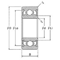 ミネベアミツミ ミネチュアベアリング Rシリーズ(ラジアル深溝玉軸受・肉厚タイプ) DDRー830ZZ 1セット(10個)（直送品）