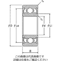 ミネベアミツミ ミネチュアベアリング Rシリーズ(ラジアル深溝玉軸受・肉厚タイプ) DDRー825ZZ 1セット(10個)（直送品）