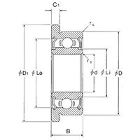 ミネチュアベアリング LFシリーズ(フランジ付ラジアル深溝玉軸受・肉薄タイプ) DDLFー1150ZZY04 1セット(8個)（直送品）