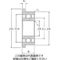 ミネベアミツミ ミネチュアベアリング LFシリーズ(フランジ付ラジアル深溝玉軸受・肉薄タイプ) DDLFー1680HH 1セット(8個)（直送品）