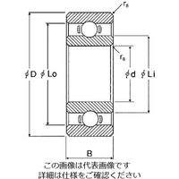 ミネベアミツミ ミネチュアベアリング Lシリーズ(ラジアル深溝玉軸受・肉薄タイプ) DDLー840 1セット(15個)（直送品）