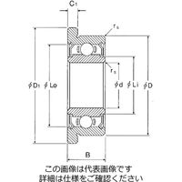 ミネベアミツミ ミネチュアベアリング RFシリーズ(フランジ付ラジアル深溝玉軸受・肉厚タイプ) DDRFー830ZZ 1セット(9個)（直送品）