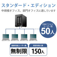 エレコム NAS 4TB 2ベイ スタンダードモデル 完成品 ネットワークHDD NSB-72D04TS22（直送品）