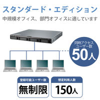 エレコム NAS ラックマウント型 8TB 1U スタンダードモデル ネットワークHDD NSB-74R08TS22（直送品）