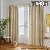 スミノエ PEANUTS セミオーダー カーテン ベストフォーメーション 1100×1800mm ベージュ １セット(2枚入)（直送品）