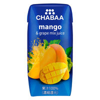 CHABAA 100％ジュース マンゴー＆グレープミックスジュース 180ml 1セット（72本）