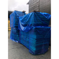 紅中 角型養生シート(PE) Qboid-sheet 1×2m・高さ1.25m用 青色 1袋(20枚入)（直送品）