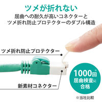 LANケーブル CAT6A 1m 爪折れ防止 簡易パッケージ グリーン LD-GPAT/GN1/RS エレコム 1個（直送品）