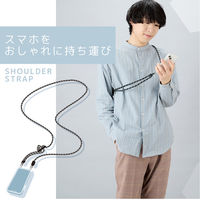 スマホ ショルダー ストラップ 42～78cm カジュアルタイプ ブラック P-STCASDR06BK エレコム 1個