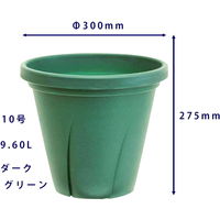 大和プラスチック 根はり鉢 10号 ダークグリーン 9.6L