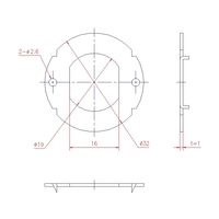 ジョー・プリンス竹下 Lー594 カムロック用木製扉ブラケット 1069999102 1セット(100個)（直送品）
