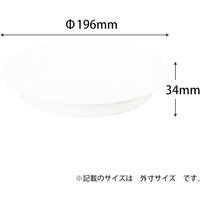 アップルウェアークラフトプレート 18型用 ホワイト 直径196mm 鉢用受皿