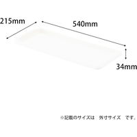 アップルウェアークイーンプレート 550型 ホワイト 540×215mm プランター用受皿