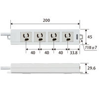 延長コード 電源タップ 3m 3ピン 4個口 マグネット付 抜け止め グレー T-T06-3430LG/RS エレコム 5個（直送品）