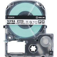 テプラ TEPRA PRO【純正】テープ 強粘着 幅9mm 白ラベル(黒文字) SS9KW-5P キングジム 1セット（25個：5個入×5