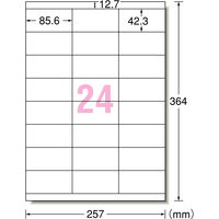 エーワン（A-one）ラベルシール 表示・宛名ラベル マット紙 レーザー 封筒  B4  24面  100シート 徳用 28436×5袋