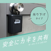【キーボックス】カール事務器　スペアキーボックス　吊り下げタイプ　黒　CKB-S01-K　5個
