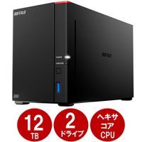 バッファロー NAS 2ベイ 12TB リンクステーション ネットワークHDD LS720D1202 1台（直送品）