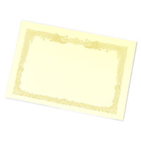 タカ印 OA賞状用紙 クリーム地 B4横型タテ書き 1袋（10枚入） ササガワ（わけあり品）