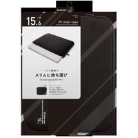 エレコム PC用インナーバッグ ネオプレン 15.6インチ ブラック BM-IBNP15BK 1個（わけあり品）