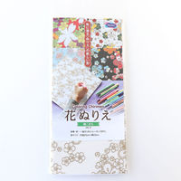 オリムパス製絲 オリムパス製絲(Olympus Thred) 布に塗るぬりえ 花ぬりえ 梅こまち 約23×23cm OLY-HN5（直送品）