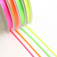 SHINDO ポリエステル ダブルサテンリボン ネオンオレンジ 3mm巾×30m巻 SIC121-3MM-153 1セット(3巻)