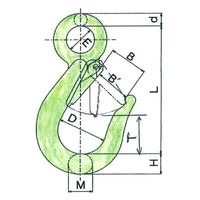 三共コーポレーション 三共 #552512 強力アイフック クロメートメッキ 0.5t 1個（直送品）
