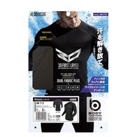 おたふく手袋 オタフク JW-715 UVカットスリーブクルーネックシャツ黒 L 1枚（直送品）