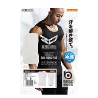 おたふく手袋 オタフク JW-713 ノースリーブラウンドネックシャツ 白L　1枚（直送品）