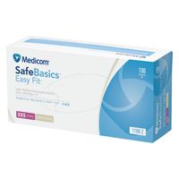 メディコムジャパン セーフベーシック ラテックスグローブ イージーフィット XXSサイズ 1188Z 1箱(100枚入)