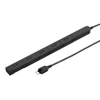 延長コード 電源タップ 2m 2P（ピン） 11個口 マグネット ブラック TAP-SLIM11-2BK サンワサプライ 1個（直送品）