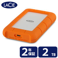 HDD 外付け 2TB ポータブル Rugged USB-C 2EUAP9 LaCie 1個（直送品）