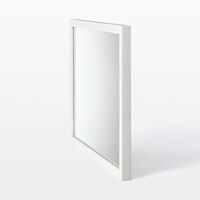 無印良品 壁に付けられる家具ミラー オーク材 ライトグレー 小 良品計画