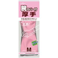 No.140　腕カバー付厚手手袋　ピンク　Mサイズ　5双　ショーワグローブ