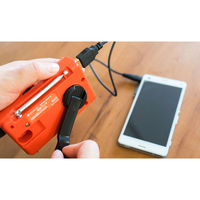 【ラジオ】太知ホールディングス　防災用　手回し　備蓄ラジオ　赤　ECO-5　5台