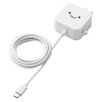 USB充電器 タイプC ケーブル一体型 1.5ｍ 12W スマホタブレット充電 しろちゃん MPA-ACC20WF エレコム 5個（直送品）